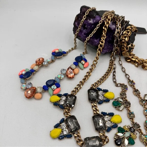 Glam elegant bundle JCrew necklaces lining 4 - Picture 2 of 16